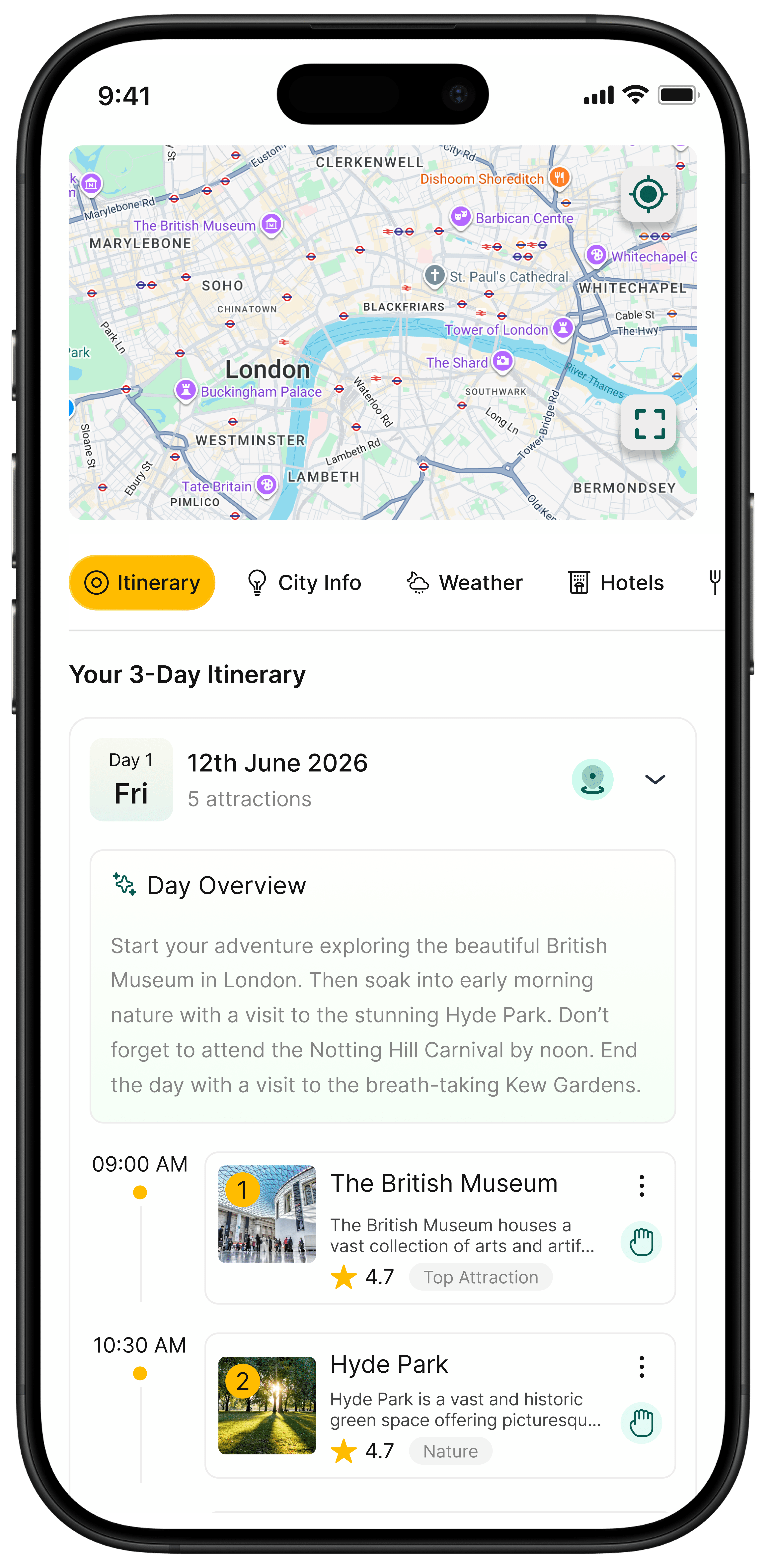 Save Time on Building Itineraries.