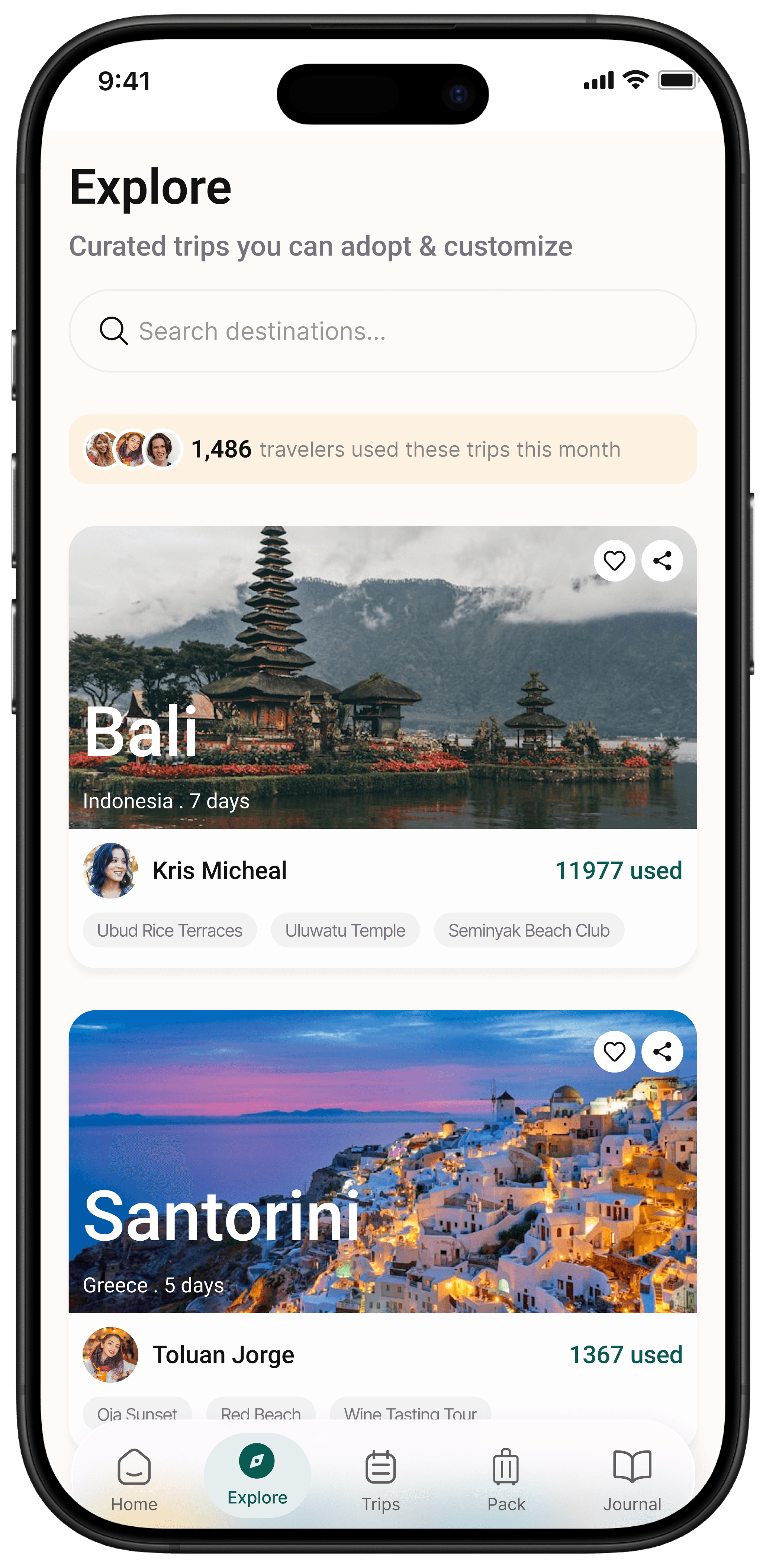 Steal a trip that already works.